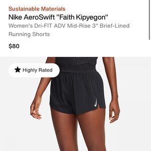 Nike Women's Black Aeroswift Running Shorts